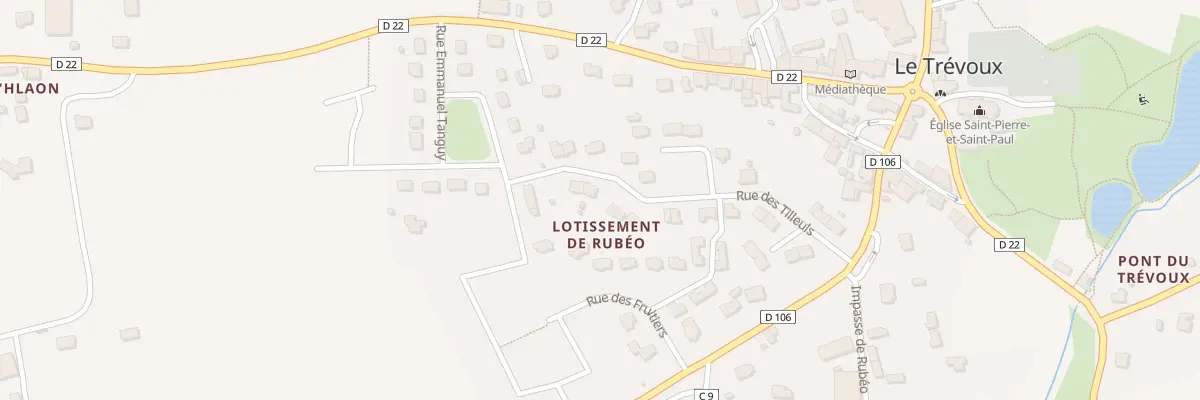 Plan du 23 Rue des Tilleuls au Trévoux