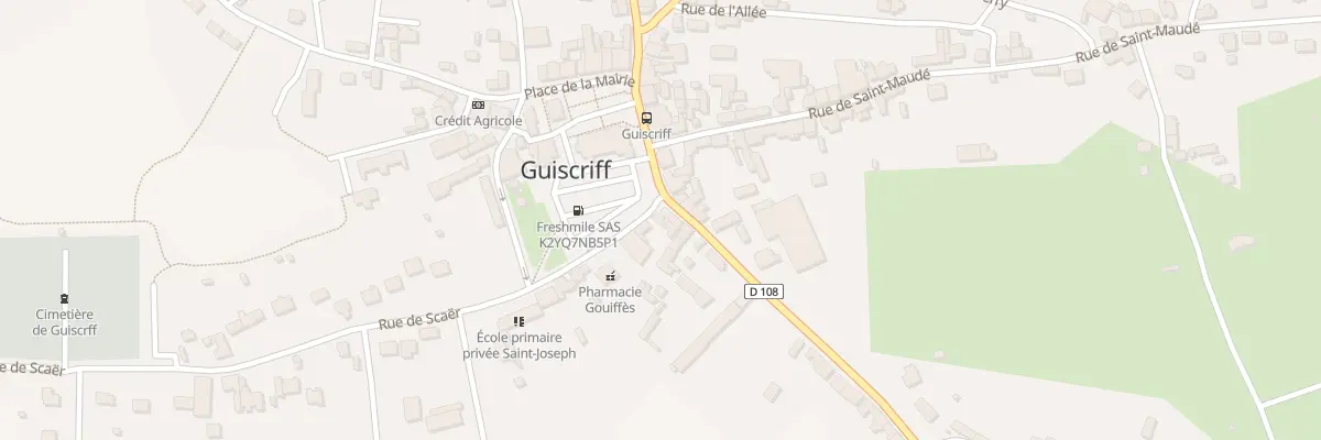 Plan du 1 Rue de Scaër à Guiscriff