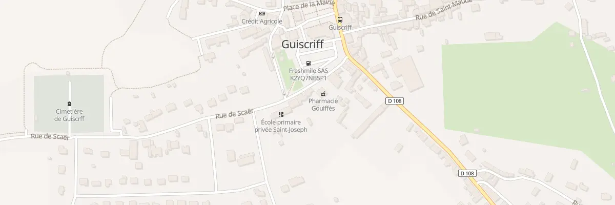 Plan du 11 Rue de Scaër à Guiscriff