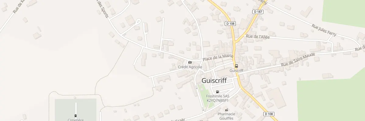 Plan du 7 Rue du Terrain des Sports à Guiscriff