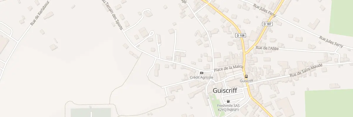 Plan du 12 Rue du Terrain des Sports à Guiscriff