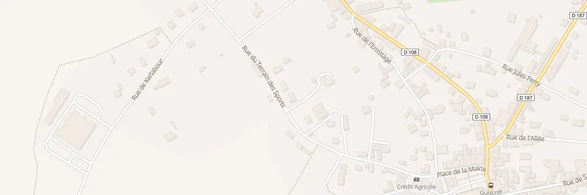 Plan du 24 Rue du Terrain des Sports à Guiscriff