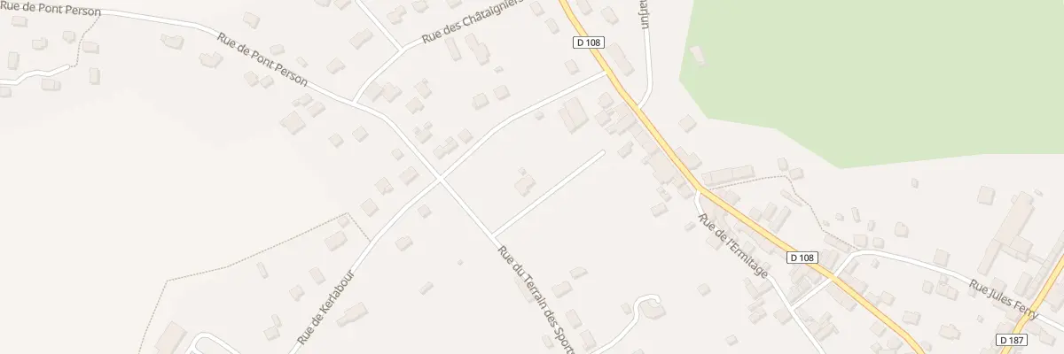 Plan du 38 Rue du Terrain des Sports à Guiscriff