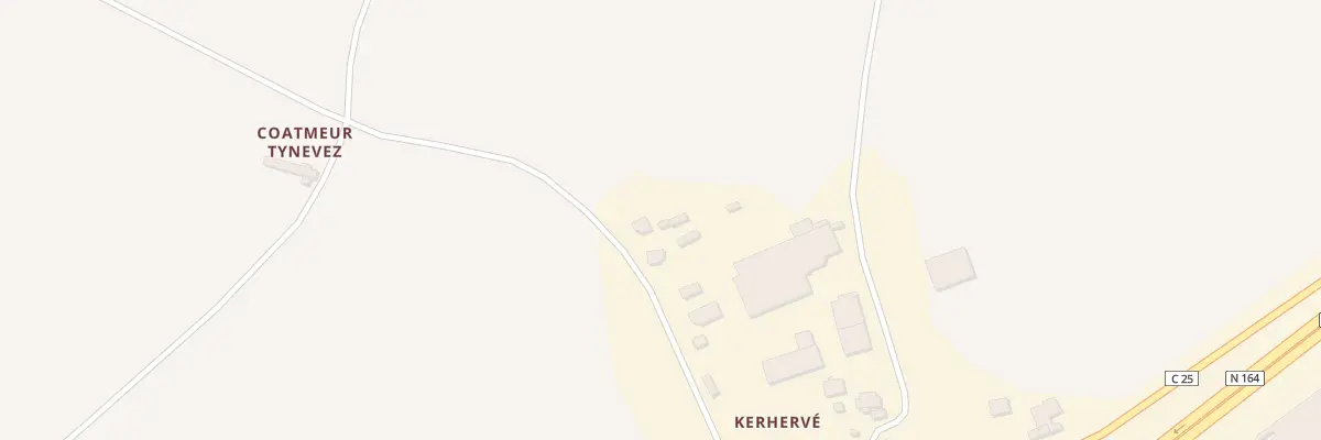 Plan du 256 Kerhervé à Cléden-Poher