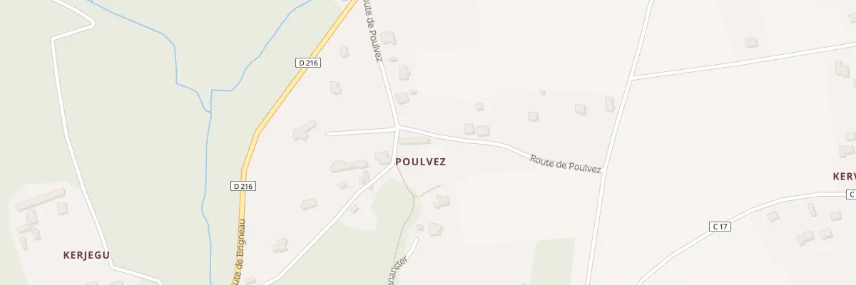 Plan du 936 Poulvez à Moëlan-sur-Mer