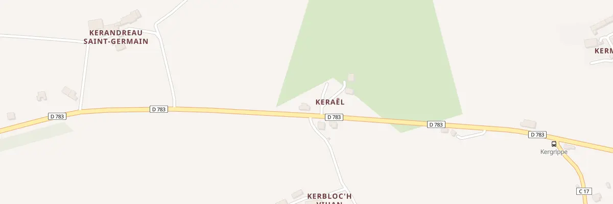 Plan du 1 Keraël à Riec-sur-Bélon