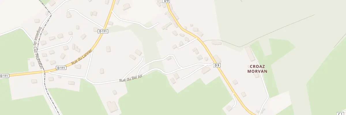Plan du 2 Rue de Bel Air à Lannéanou