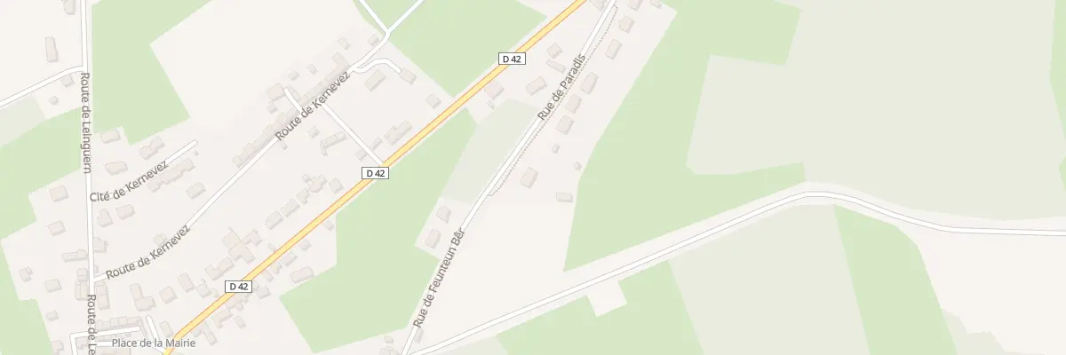 Plan du 2 Rue de Paradis à Scrignac