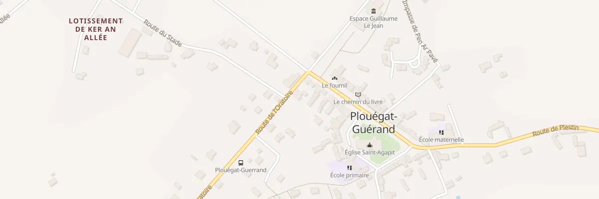 Plan du 2 Rte de l’Oratoire à Plouégat-Guérand