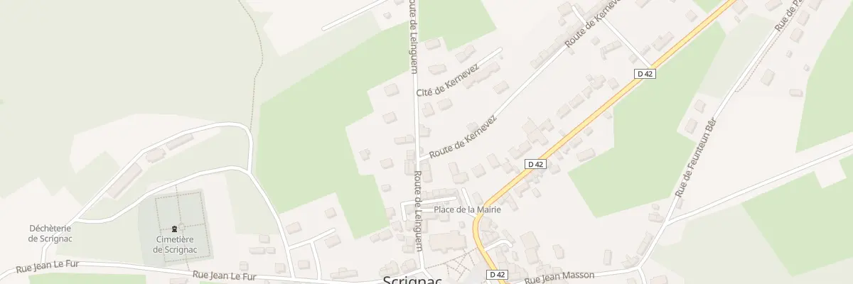 Plan du 12 Rte de Leinguern à Scrignac