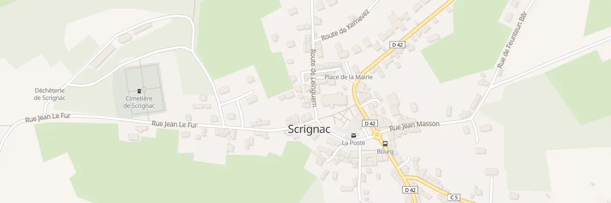 Plan du 5 Rte de Leinguern à Scrignac