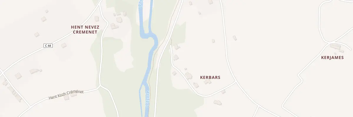 Plan du 1202 Kerbars à Scaër