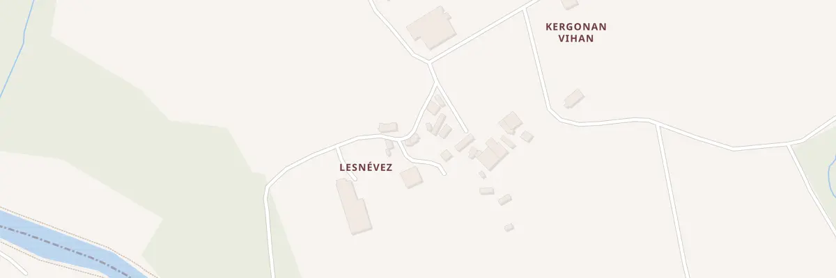 Plan du 108 Lesnevez à Cléden-Poher