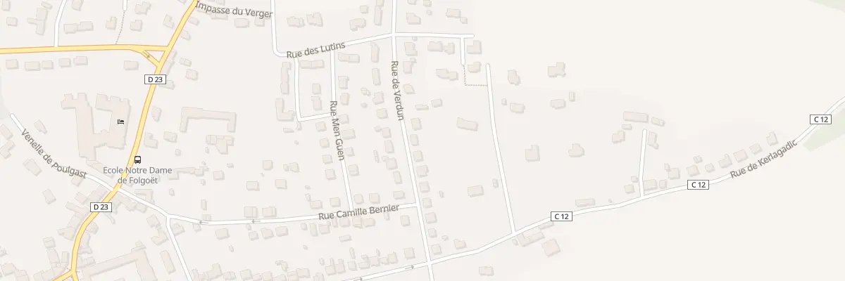 Plan du 16 Rue de Verdun à Bannalec