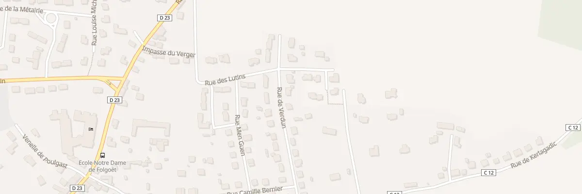 Plan du 24 Rue de Verdun à Bannalec