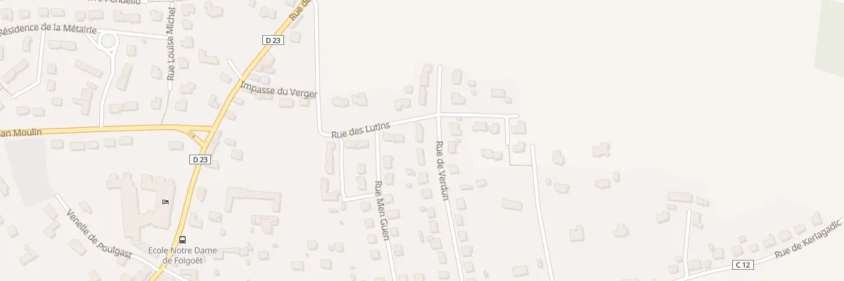 Plan du 21 Rue de Verdun à Bannalec