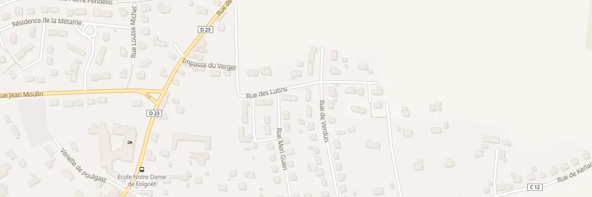 Plan du 1 Rue des Lutins à Bannalec