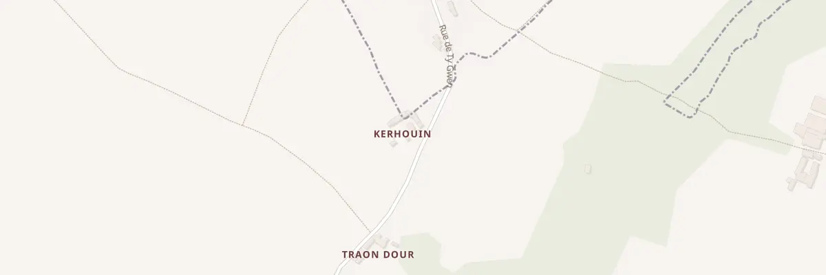 Plan du 297 Kerhouin à Guimaëc