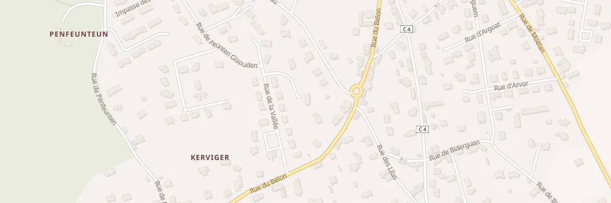Plan du 16 Rue de la Vallée à Riec-sur-Bélon