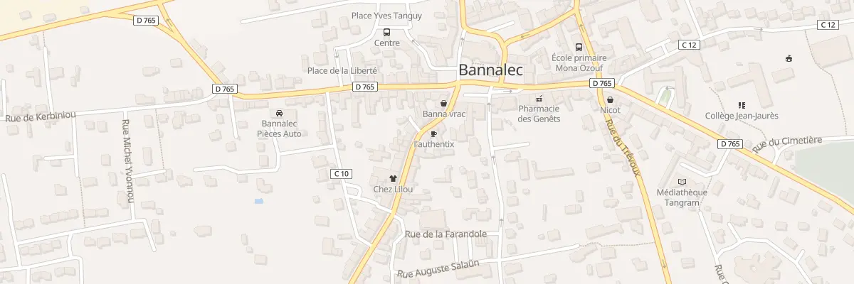 Plan du 7 Rue de la Gare à Bannalec