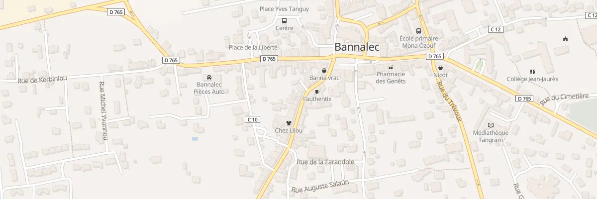 Plan du 16 Rue de la Gare à Bannalec
