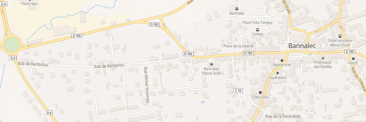 Plan du 1 Rue de Kerbiniou à Bannalec