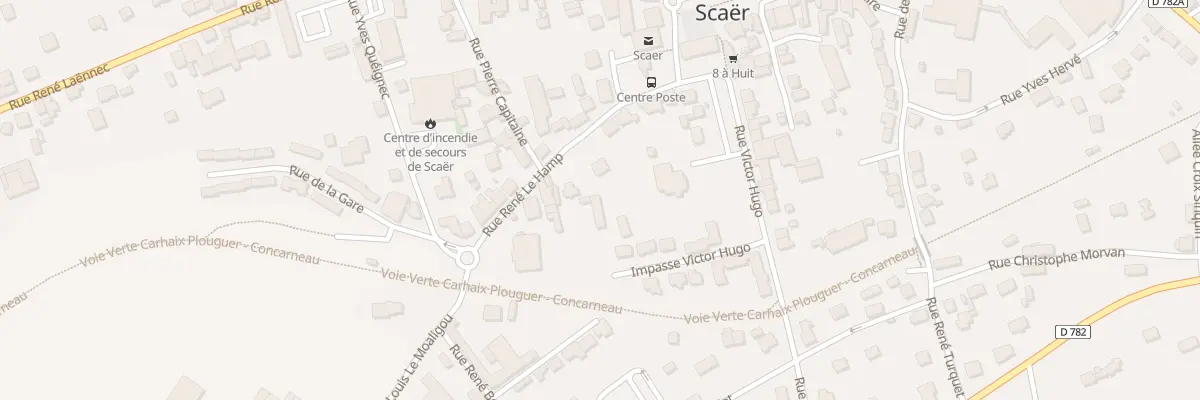 Plan du 9 Rue Rene le Hamp à Scaër