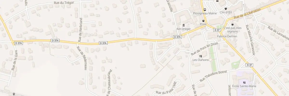 Plan du 14 Rue de la Gare à Plouigneau