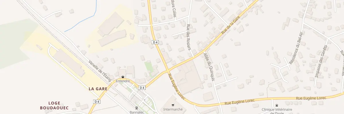 Plan du 114 Rue de la Gare à Bannalec