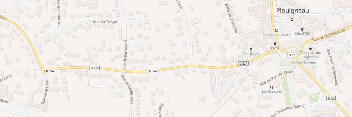 Plan du 19 Rue de la Gare à Plouigneau