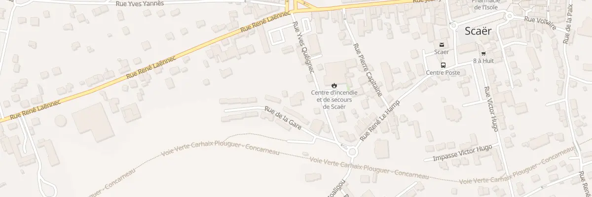 Plan du 2 Rue Yves Queignec à Scaër