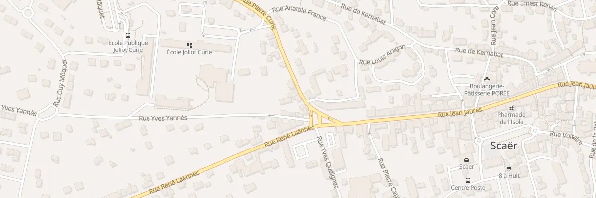 Plan du 7 Rue Pierre Curie à Scaër