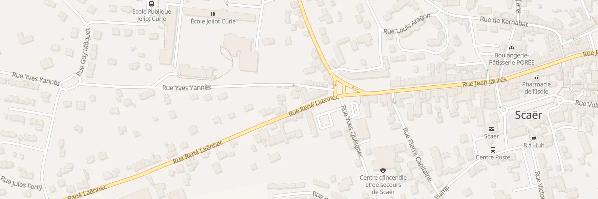 Plan du 8 Rue Rene Laennec à Scaër