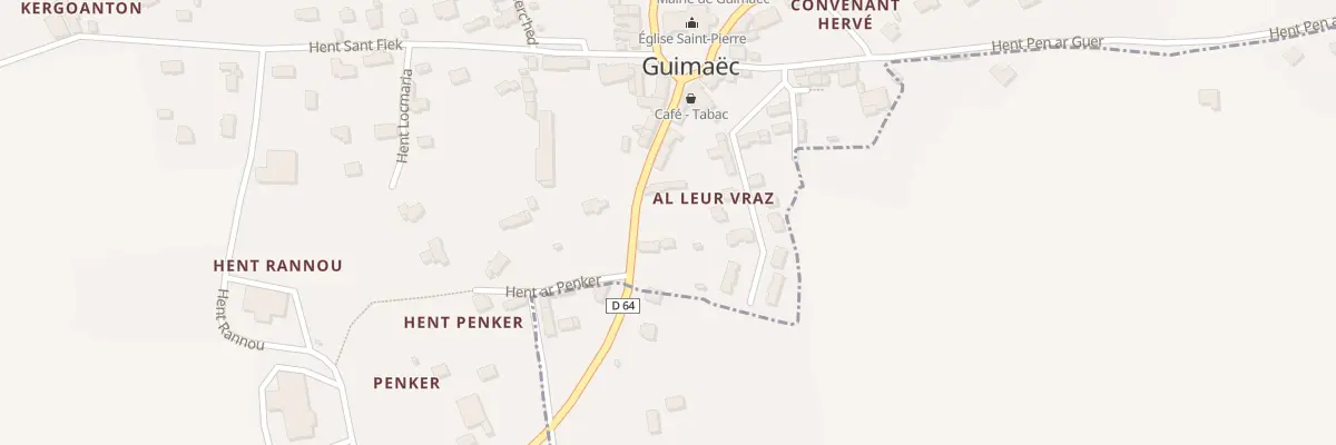 Plan du 7 Hent Lanmeur à Guimaëc