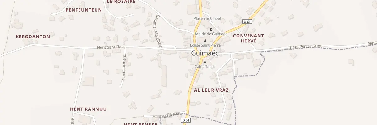Plan du 2 Hent Lanmeur à Guimaëc