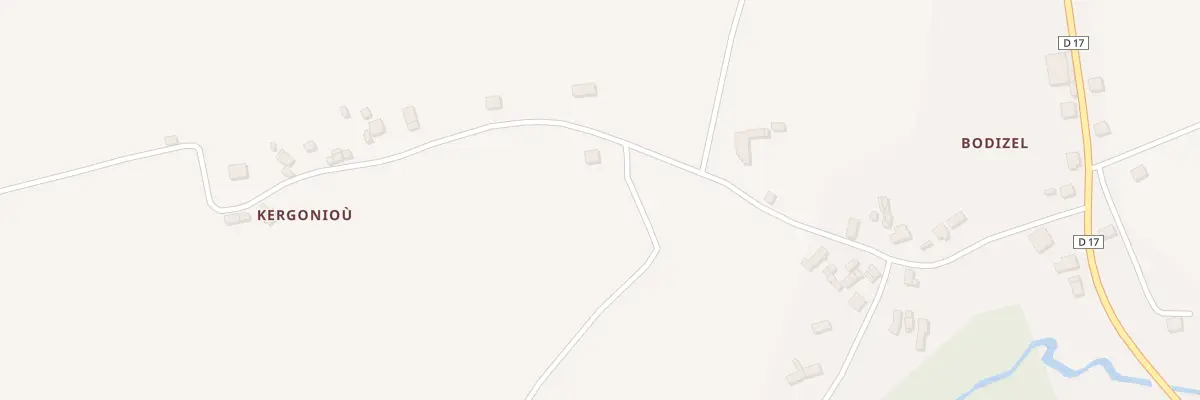 Plan du 1004 Bodizel à Spézet