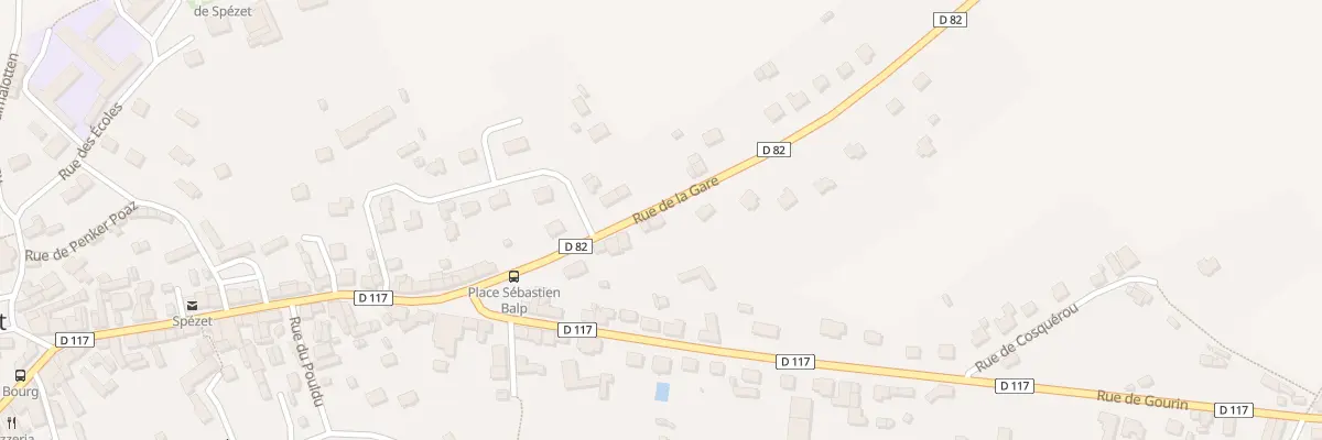 Plan du 10 Rue de la Gare à Spézet