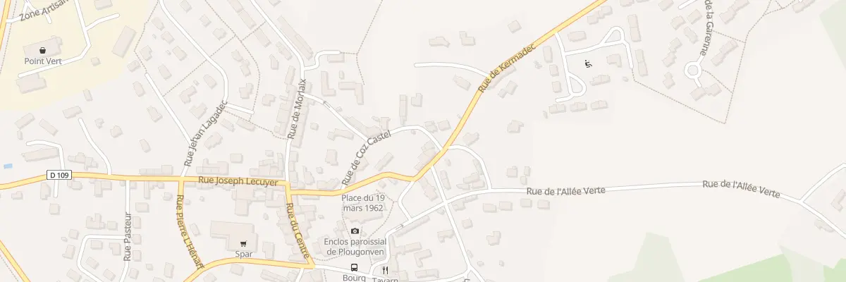 Plan du 2 Rue de Coz Castel à Plougonven