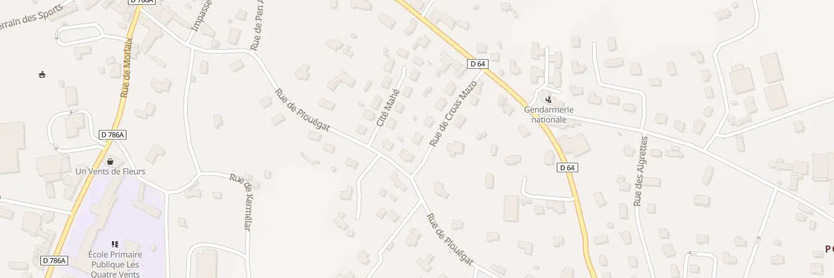 Plan du 9 Rue de Croas Mazo à Lanmeur
