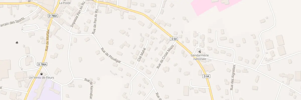 Plan du 5 Cite Mahe à Lanmeur