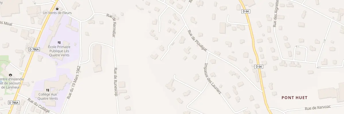 Plan du 21D Rue de Plouegat à Lanmeur