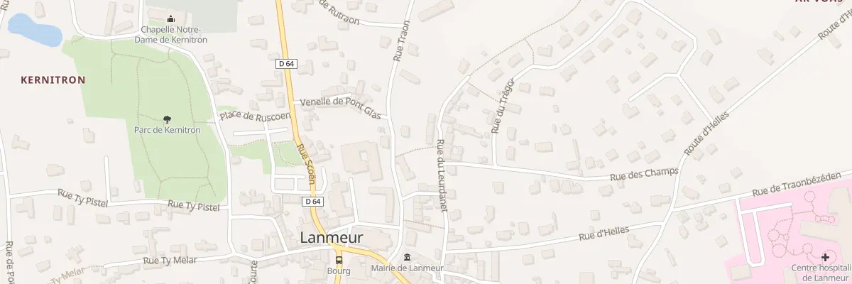 Plan du 2 Rue du Leurdanet à Lanmeur