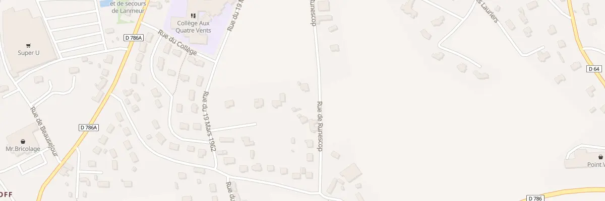 Plan du 8 Rue de Runescop à Lanmeur