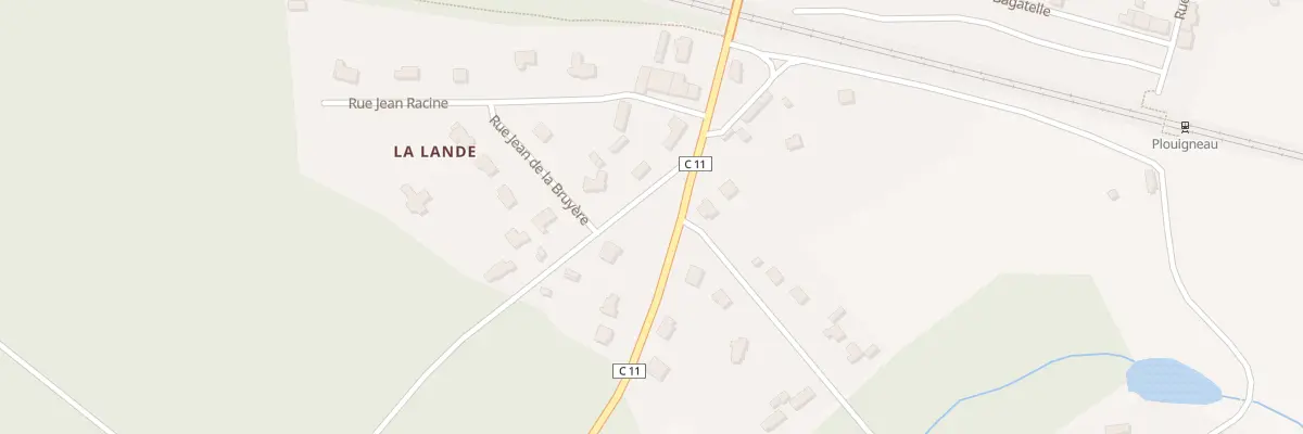 Plan du 1981Q La Lande à Plouigneau