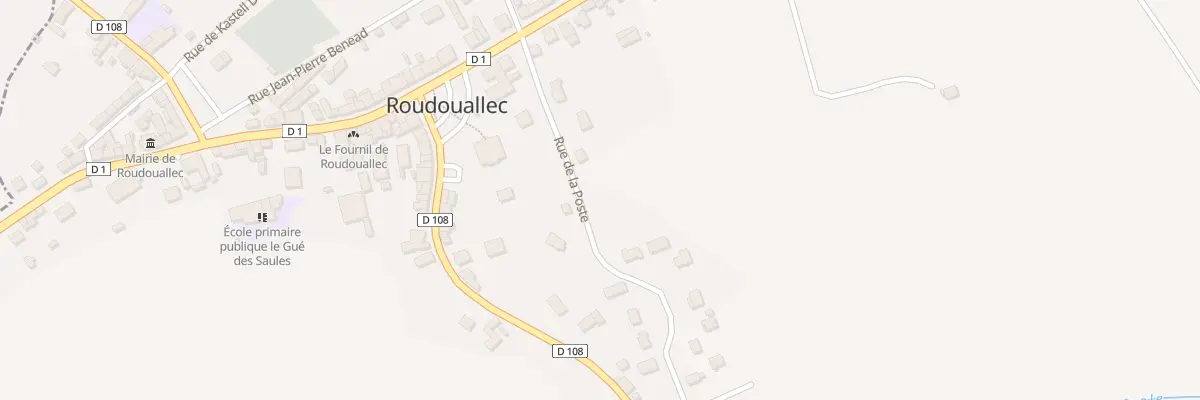 Plan du 7 Rue de la Poste à Roudouallec