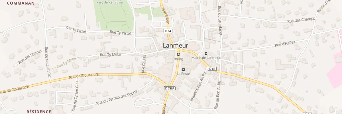 Plan du 3 Pl Tanguy Prigent à Lanmeur