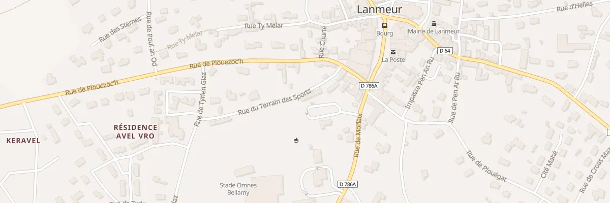 Plan du 6 Rue du Terrain des Sports à Lanmeur