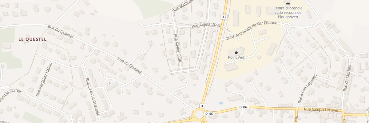 Plan du 7 Rue Xavier Grall à Plougonven