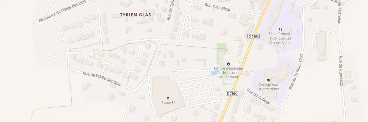 Plan du 16A Rue de Tyrien Glas à Lanmeur