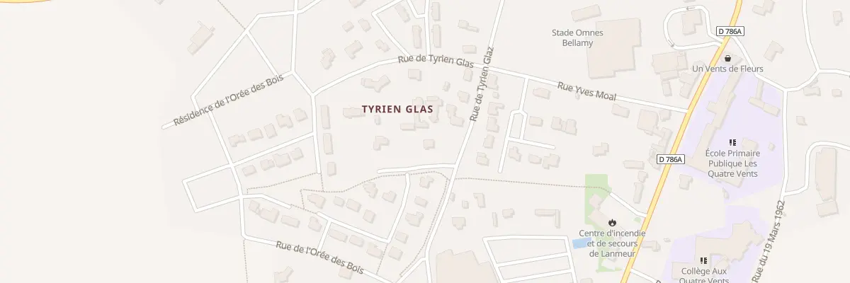 Plan du 13 Rue de Tyrien Glas à Lanmeur